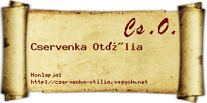 Cservenka Otília névjegykártya